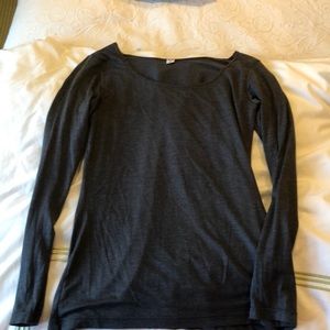 UNIQLO NAVY LONG SLEEVE, LONG SLEEVE NAVY TOP